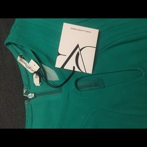 Diane Von Furstenburg DVF Teal Sheath Dress Sz 2